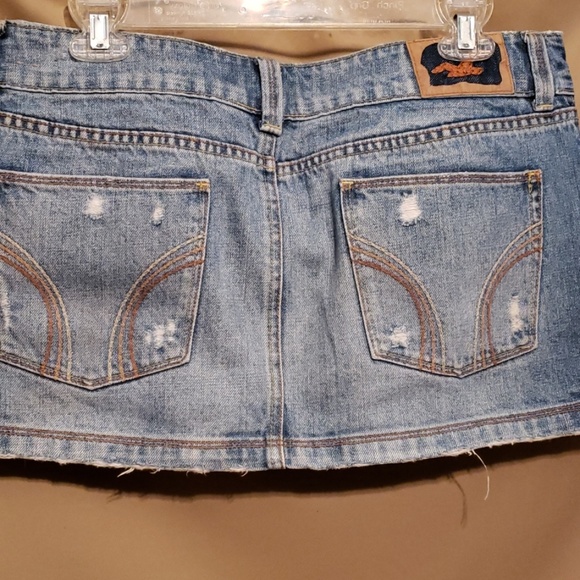 HOLLISTER DENIM SKIRT BLUE MINI, Sz 9 - Picture 2 of 8